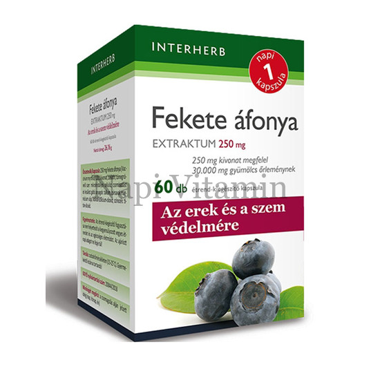 Interherb Napi 1 Fekete áfonya Extraktum 250mg 60x